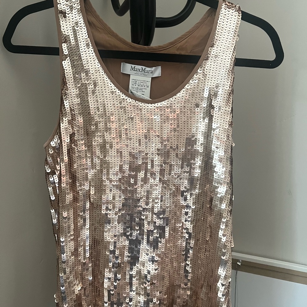 MaxMara Women's Gold Sequin Top